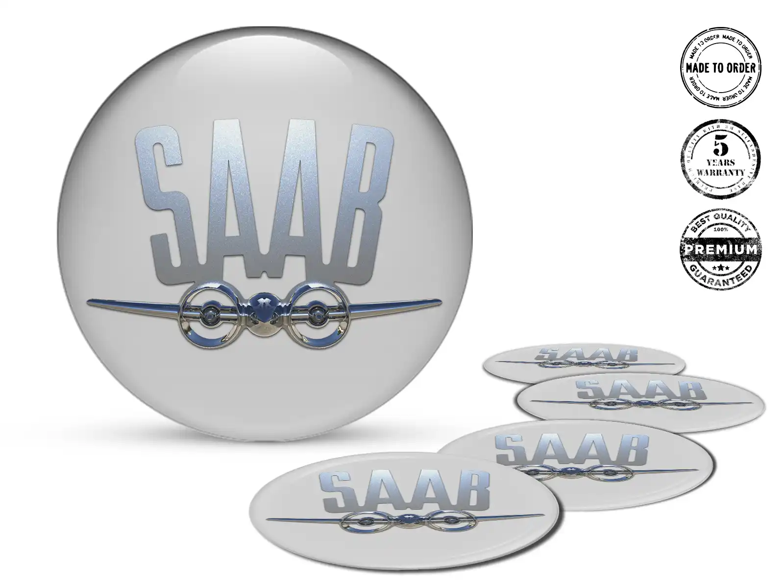 Saab Individuelle Dome Aufkleber Premium Radlabels